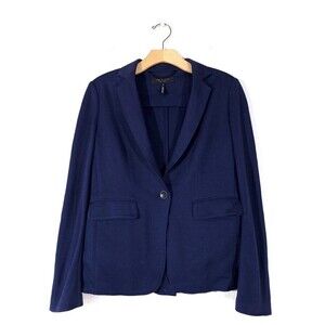 RAG & BONE 100% Wool One Button Club Jacket Blazer Soft Knit Suit Jacket Navy 0